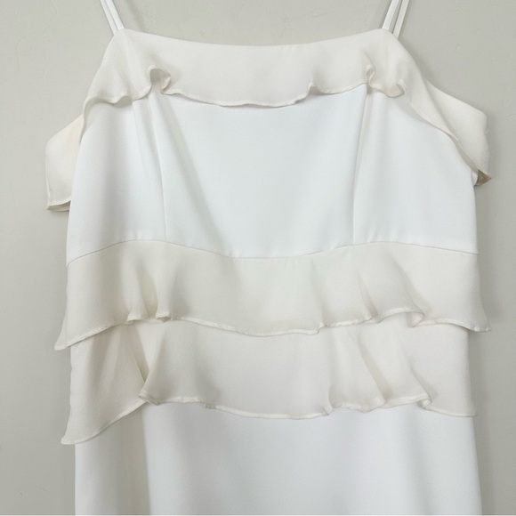 Parker Kristie Sleeveless Tiered Ruffle Mini Dress in White - Picture 3 of 11